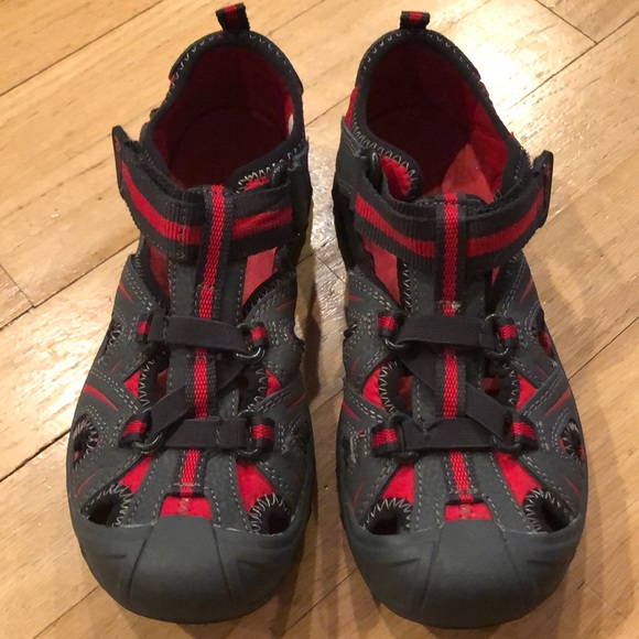 Line New red/gray Merrell sandals size 2 - Picture 1 of 4
